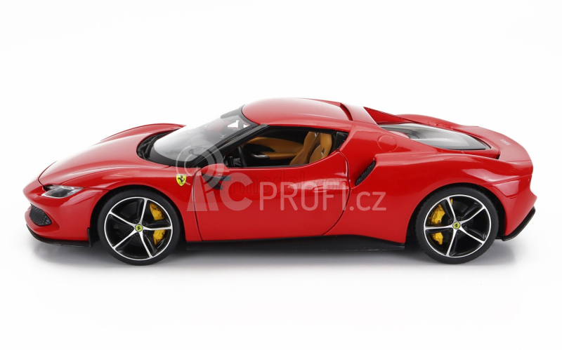 Bburago Ferrari 296 Gtb Hybrid 830hp V6 2021 - Exclusive Carmodel 1:18 Rosso Corsa - Červená