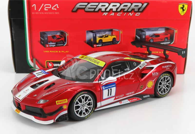 Bburago Ferrari 488 Challenge N 11 Racing 2017 1:24 Red Met