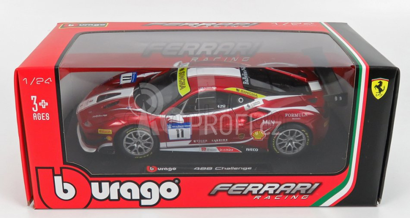 Bburago Ferrari 488 Challenge N 11 Racing 2017 1:24 Red Met