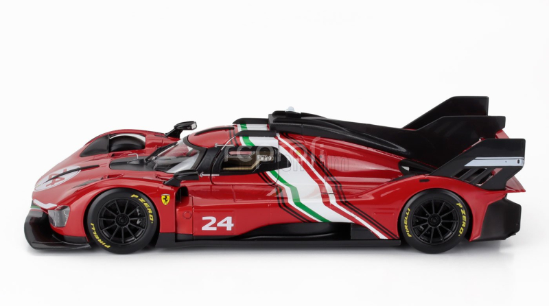 Bburago Ferrari 499p 3.0l Turbo V6 N 24 Modificata 2024 1:18 Červená Žlutá Černá