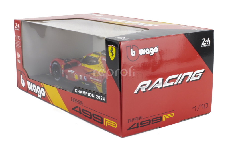 Bburago Ferrari 499p 3.0l Turbo V6 Team Ferrari Af Corse N 50 Winner 24h Le Mans 2024 Antonio Fuoco - Miguel Molina - Nicklas Nielsen 1:18 Red