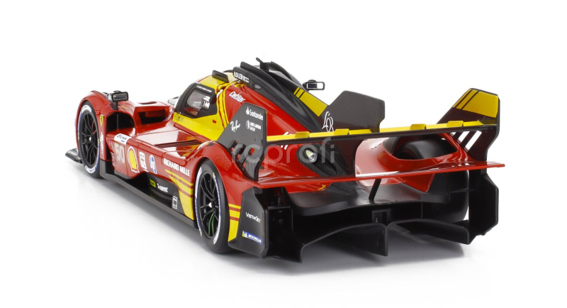 Bburago Ferrari 499p 3.0l Turbo V6 Team Ferrari Af Corse N 50 Winner 24h Le Mans 2024 Antonio Fuoco - Miguel Molina - Nicklas Nielsen 1:18 Red