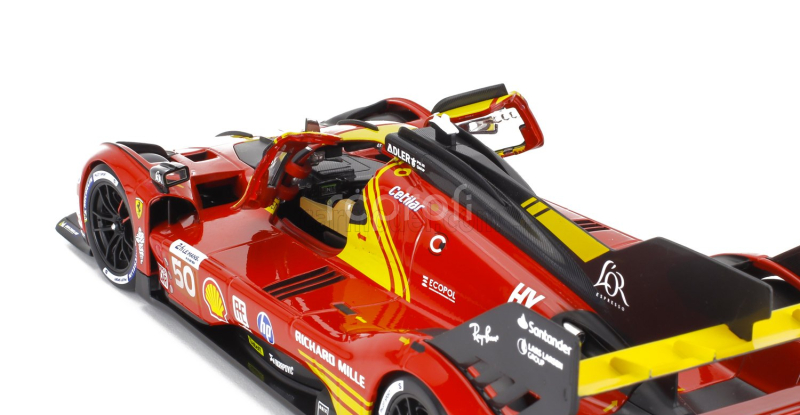 Bburago Ferrari 499p 3.0l Turbo V6 Team Ferrari Af Corse N 50 Winner 24h Le Mans 2024 Antonio Fuoco - Miguel Molina - Nicklas Nielsen 1:18 Red