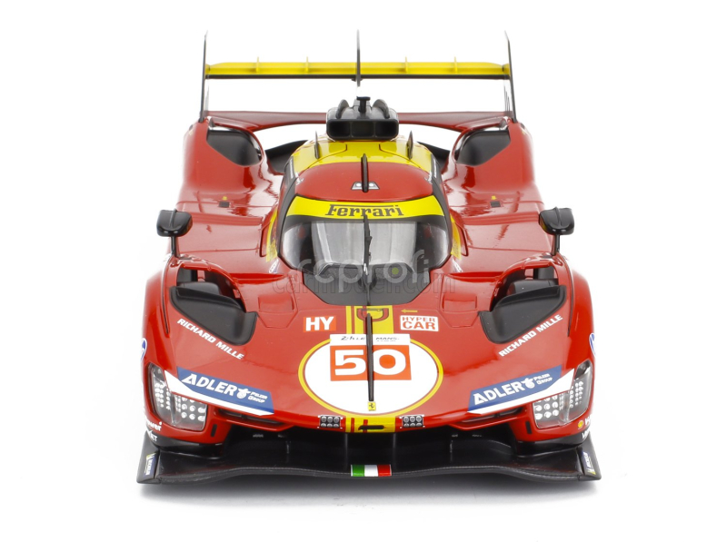 Bburago Ferrari 499p 3.0l Turbo V6 Team Ferrari Af Corse N 50 Winner 24h Le Mans 2024 Antonio Fuoco - Miguel Molina - Nicklas Nielsen 1:18 Red