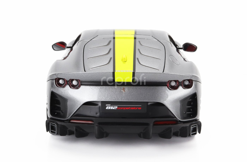 Bburago Ferrari 812 Competizione 2021 1:18 Grigio Coburn Žlutá - Grey Met