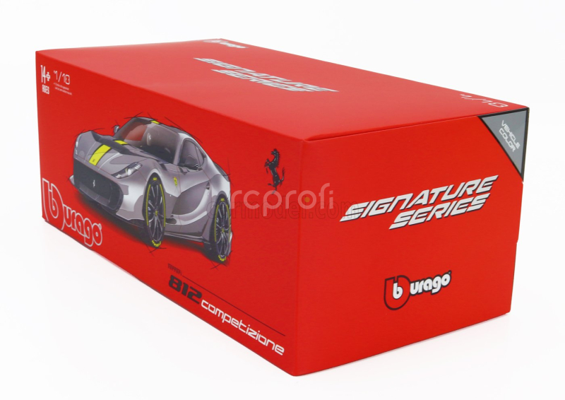 Bburago Ferrari 812 Competizione 2021 1:18 Grigio Coburn Žlutá - Grey Met