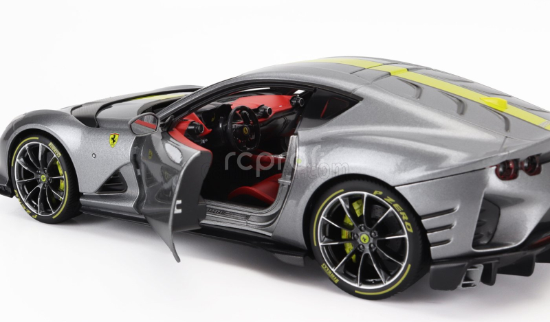 Bburago Ferrari 812 Competizione 2021 1:18 Grigio Coburn Žlutá - Grey Met