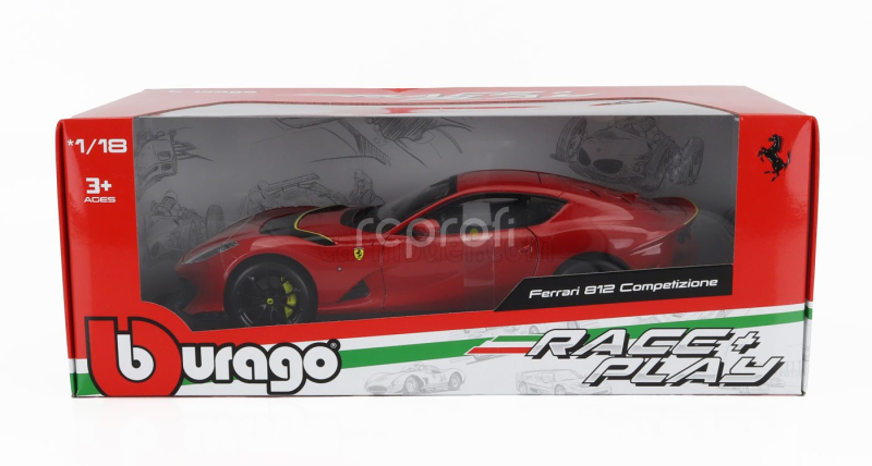 Bburago Ferrari 812 Competizione 2021 1:18 Rosso Corsa - Červená