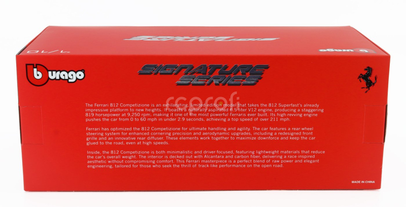 Bburago Ferrari 812 Competizione 2021 1:18 Rosso Corsa - Červenožlutá