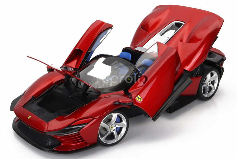 Bburago Ferrari Daytona Sp3 Spider Open Roof 2022 1:18 Rosso Magma - Červený Met