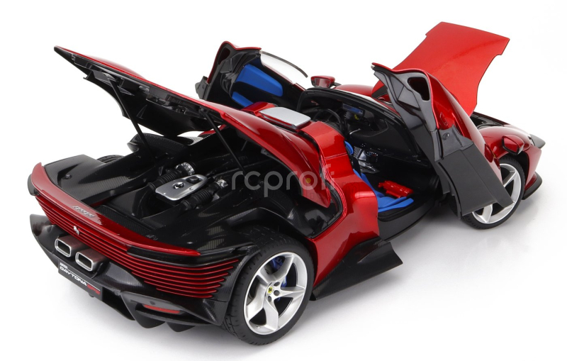Bburago Ferrari Daytona Sp3 Spider Open Roof 2022 1:18 Rosso Magma - Červený Met