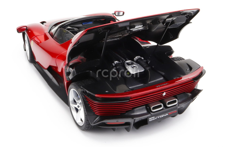 Bburago Ferrari Daytona Sp3 Spider Open Roof 2022 1:18 Rosso Magma - Červený Met