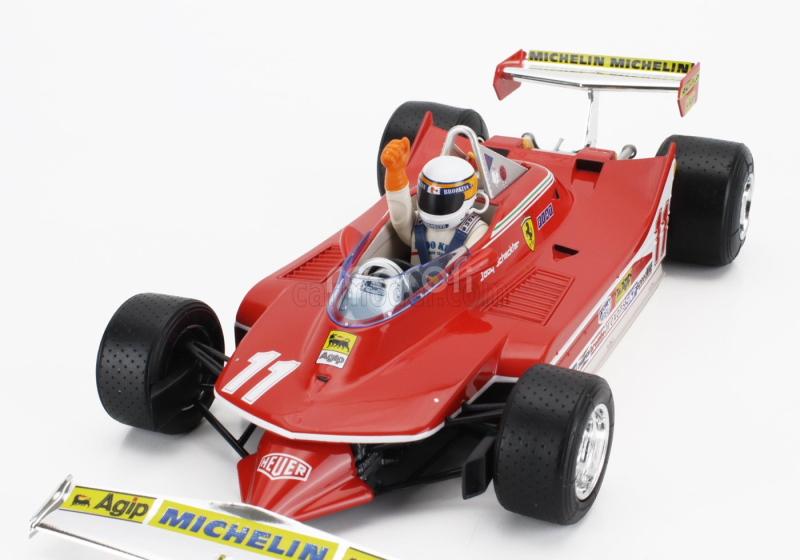 Bburago Ferrari F1  312t4 N 11 Winner Gp Monza Jody Scheckter (with Pilot Figure) 1979 World Champion 1:18 Red