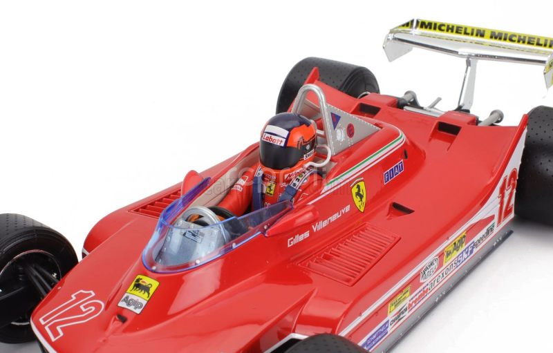 Bburago Ferrari F1  312t4 N 12 Winner South Africa Gp Kyalami (with Pilot) 1979 Gilles Villeneuve 1:18 Red