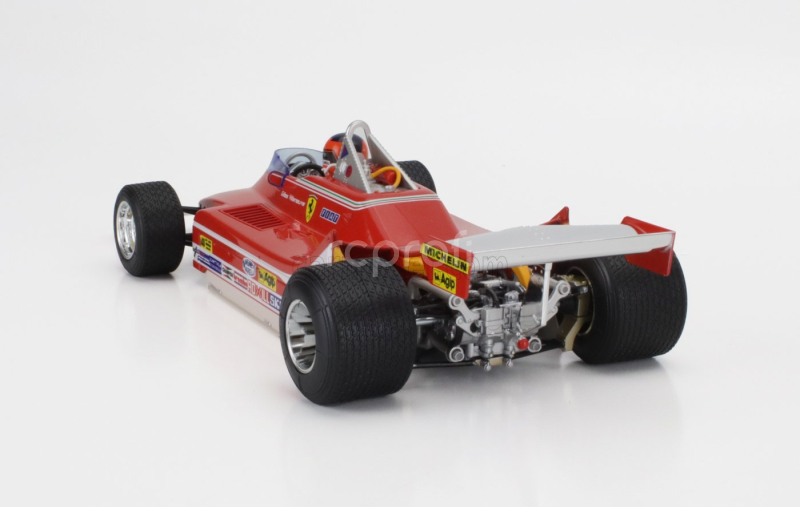 Bburago Ferrari F1  312t4 N 12 Winner Watkins Glen Gp Usa (with Pilot Figure And Rain Wheels) 1979 Gilles Villeneuve 1:18 Red