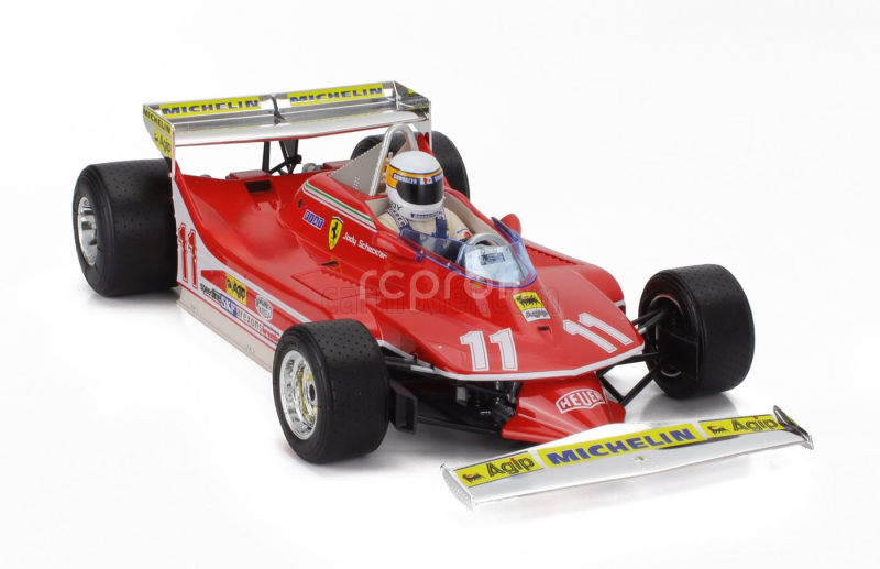 Bburago Ferrari F1  312t4 Short Tail N 11 Winner Monaco Gp Jody Scheckter (with Pilot) 1979 World Champion 1:18 Red