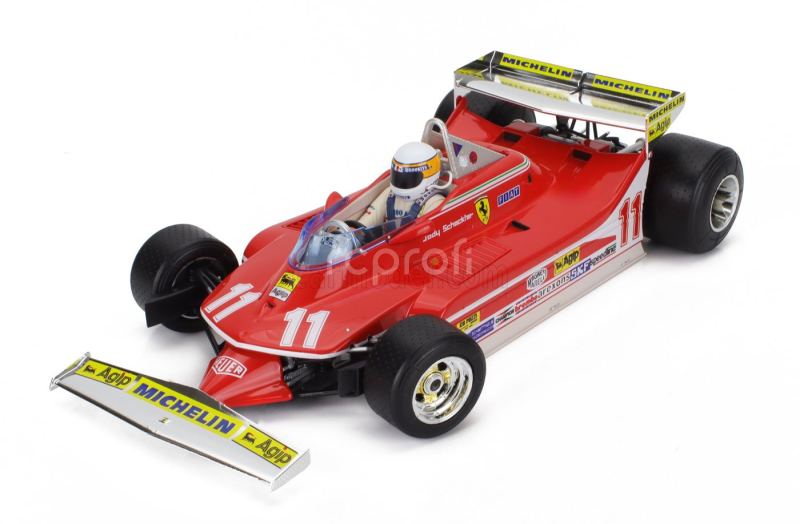 Bburago Ferrari F1  312t4 Short Tail N 11 Winner Monaco Gp Jody Scheckter (with Pilot) 1979 World Champion 1:18 Red