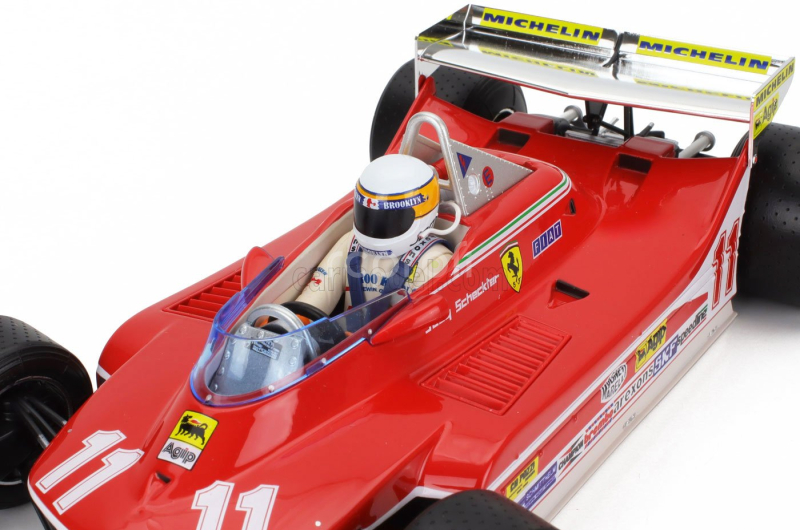Bburago Ferrari F1  312t4 Short Tail N 11 Winner Monaco Gp Jody Scheckter (with Pilot) 1979 World Champion 1:18 Red