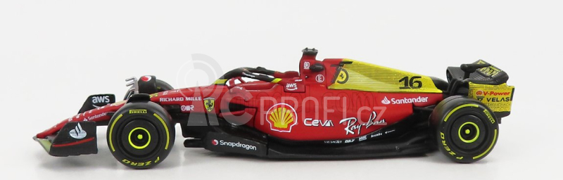 Bburago Ferrari F1-75 Scuderia Ferrari N 16 2nd Monza Gp Italy (pole Position) 2022 Charles Leclerc - Exclusive Carmodel 1:43 Červená Žlutá