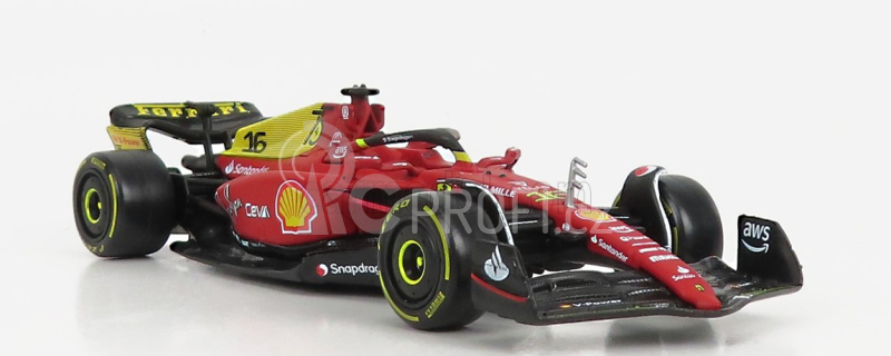 Bburago Ferrari F1-75 Scuderia Ferrari N 16 2022 Charles Leclerc 1:43, červená