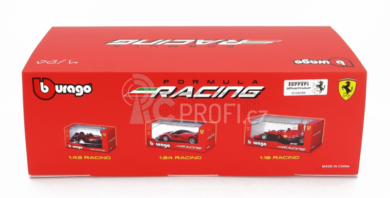 Bburago Ferrari F1-75 Scuderia Ferrari N 16 2nd Monza Gp Italy (pole Position) 2022 Charles Leclerc - With Pilot And Showcase - Exclusive Carmodel 1:24 Červená Žlutá