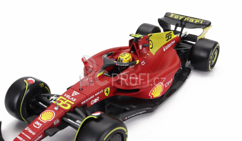 Bburago Ferrari F1-75 Scuderia Ferrari N 55 1:24, červená