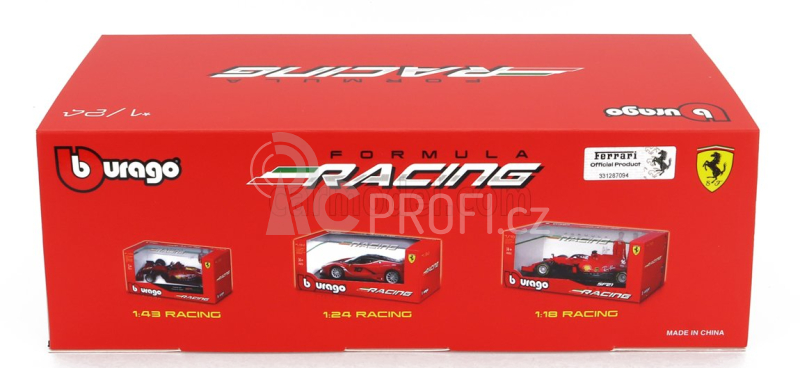 Bburago Ferrari F1-75 Scuderia Ferrari N 55 1:24, červená