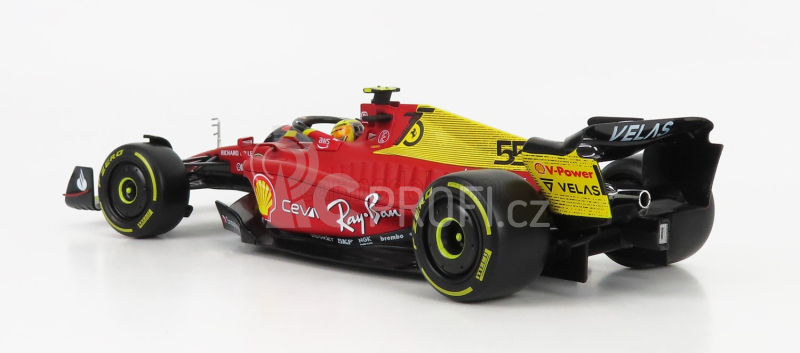 Bburago Ferrari F1-75 Scuderia Ferrari N 55 2022 Carlos Sainz 1:18, červená