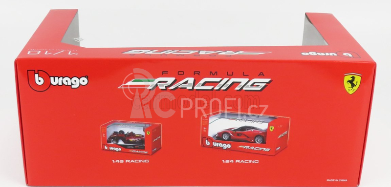 Bburago Ferrari F1-75 Scuderia Ferrari N 55 Season 2022 Carlos Sainz - White Wheels - Exclusive Carmodel 1:18 Red