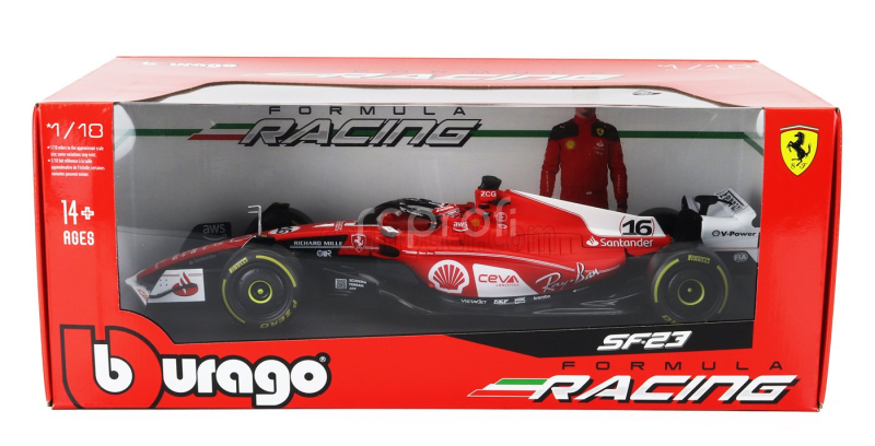 Bburago Ferrari F1  Sf-23 Team Scuderia Ferrari N 16 2nd Las Vegas Usa Gp 2023 Charles Leclerc 1:18 Červená Bílá Černá
