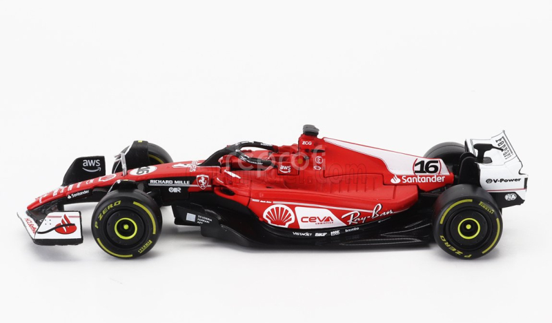 Bburago Ferrari F1  Sf-23 Team Scuderia Ferrari N 16 2nd Las Vegas Usa Gp 2023 Charles Leclerc 1:43 Červená Bílá Černá
