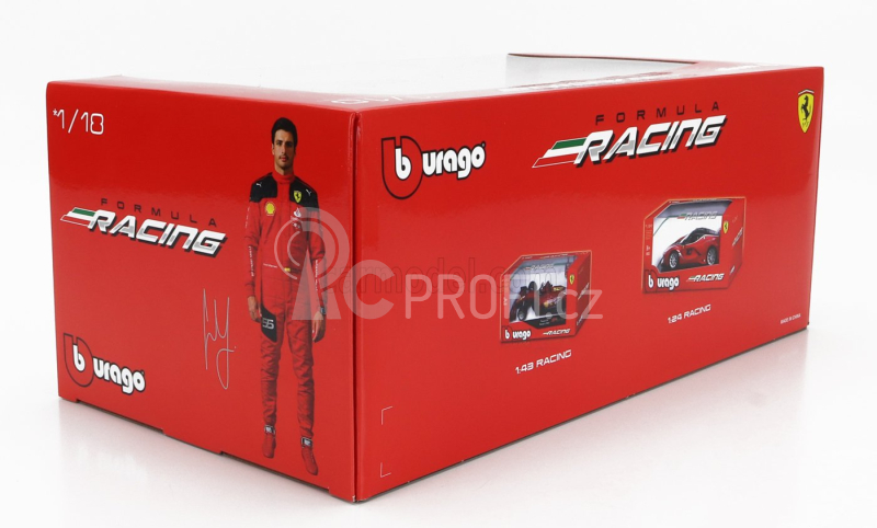 Bburago Ferrari F1  Sf-23 Team Scuderia Ferrari N 16 Season 2023 Charles Leclerc - Exclusive Carmodel 1:18 Červená Černá