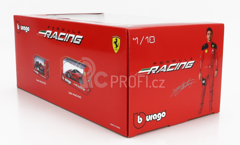 Bburago Ferrari F1 Sf-23 Team Scuderia Ferrari N 16 2023 Charles Leclerc 1:18, červená