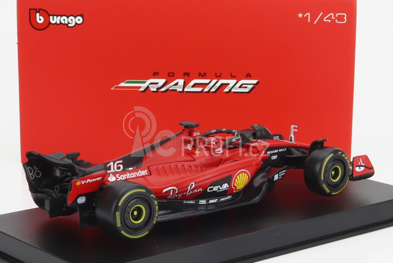 Bburago Ferrari F1 Sf-23 Team Scuderia Ferrari N 16 1:43, červená