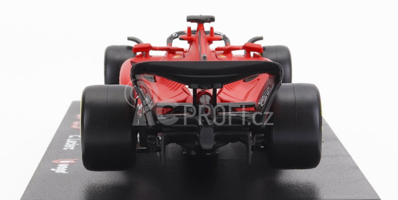 Bburago Ferrari F1  Sf-23 Team Scuderia Ferrari N 16 Season 2023 Charles Leclerc - With Pilot And Showcase - Exclusive Carmodel 1:43 Červená Černá