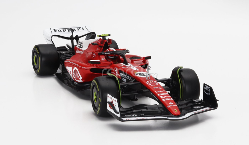Bburago Ferrari F1  Sf-23 Team Scuderia Ferrari N 55 Las Vegas Usa Gp 2023 Carlos Sainz 1:18 Červená Bílá Černá
