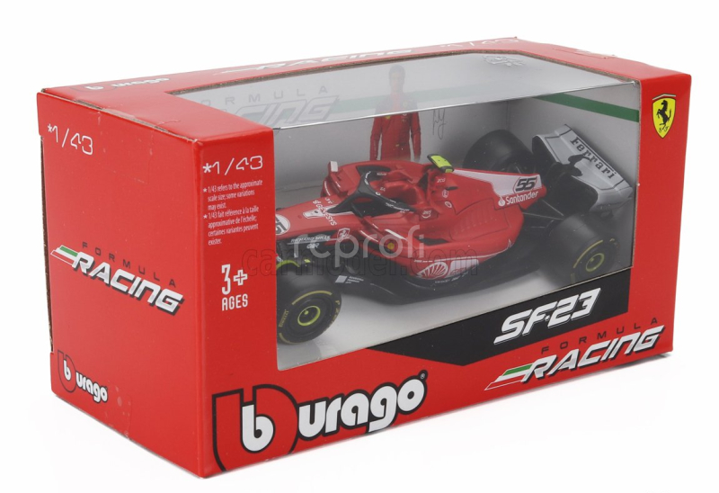 Bburago Ferrari F1  Sf-23 Team Scuderia Ferrari N 55 Las Vegas Usa Gp 2023 Carlos Sainz 1:43 Červená Bílá Černá