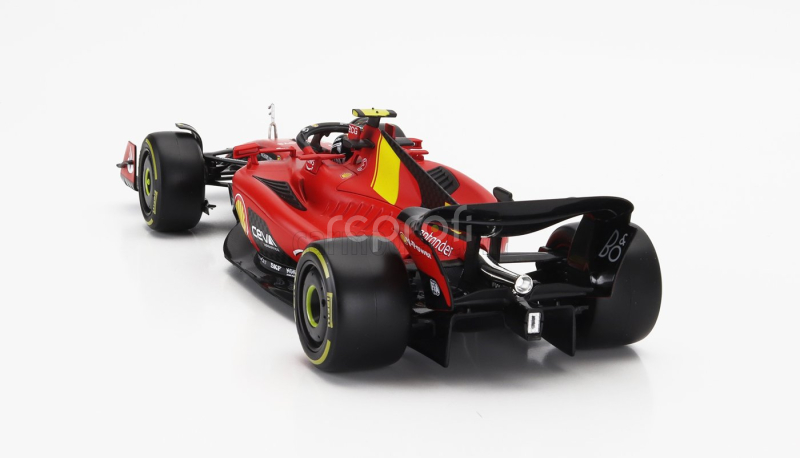 Bburago Ferrari F1  Sf-23 Team Scuderia Ferrari N 55 Pole Position 3rd Monza Italy Gp 2023 Carlos Sainz 1:18 Červená Černá Žlutá