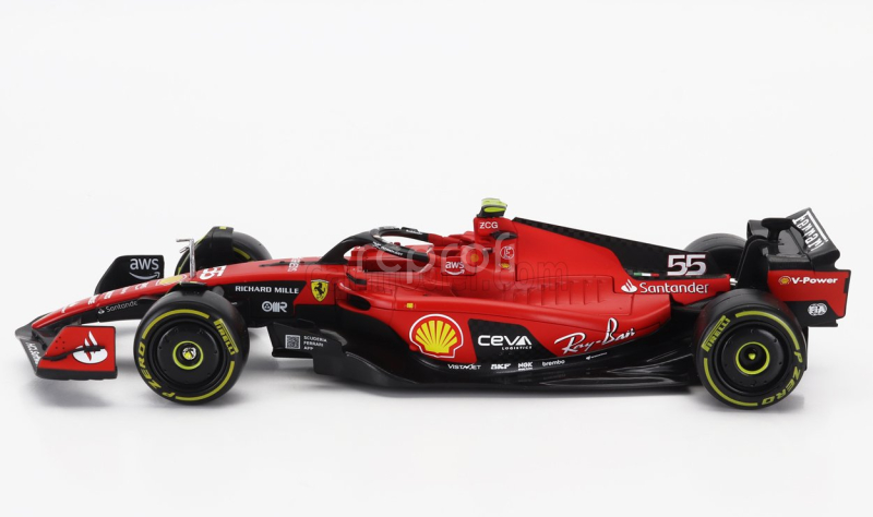 Bburago Ferrari F1  Sf-23 Team Scuderia Ferrari N 55 Season 2023 Carlos Sainz 1:24 Červená Černá
