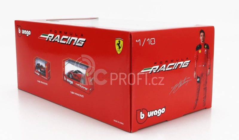 Bburago Ferrari F1  Sf-23 Team Scuderia Ferrari N 55 Season 2023 Carlos Sainz - Exclusive Carmodel 1:18 Červená Černá