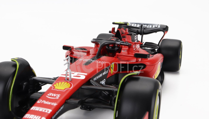 Bburago Ferrari F1  Sf-23 Team Scuderia Ferrari N 55 Season 2023 Carlos Sainz - Exclusive Carmodel 1:18 Červená Černá