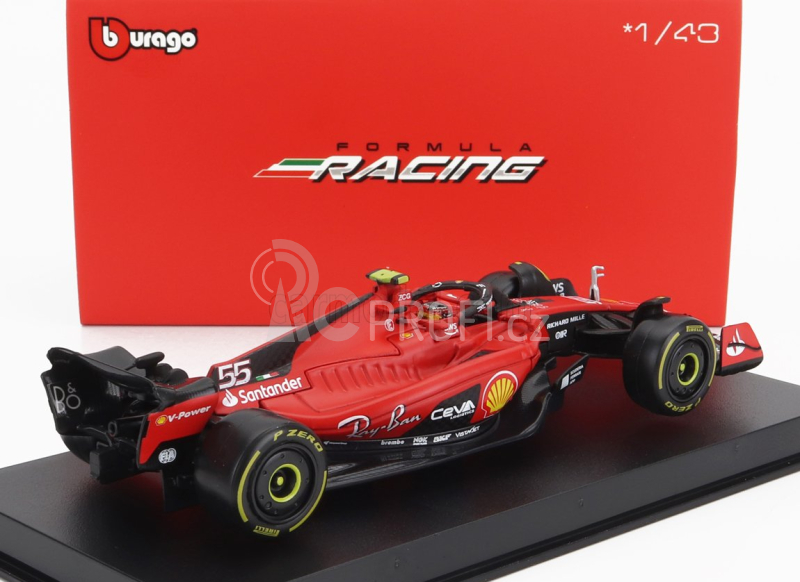 Bburago Ferrari F1 Sf-23 Team Scuderia Ferrari N 55 1:43, červená