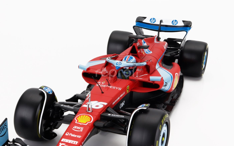 Bburago Ferrari F1  Sf-24 Team Scuderia Ferrari N 16 3rd Miami Gp 2024 Charles Leclerc 1:18 Červená Černá Světle Modrá