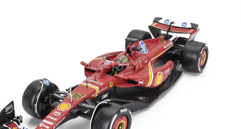 Bburago Ferrari F1  Sf-24 Team Scuderia Ferrari N 16 Winner Italy Monza Gp 2024 Charles Leclerc 1:18 Červená Bílá Černá