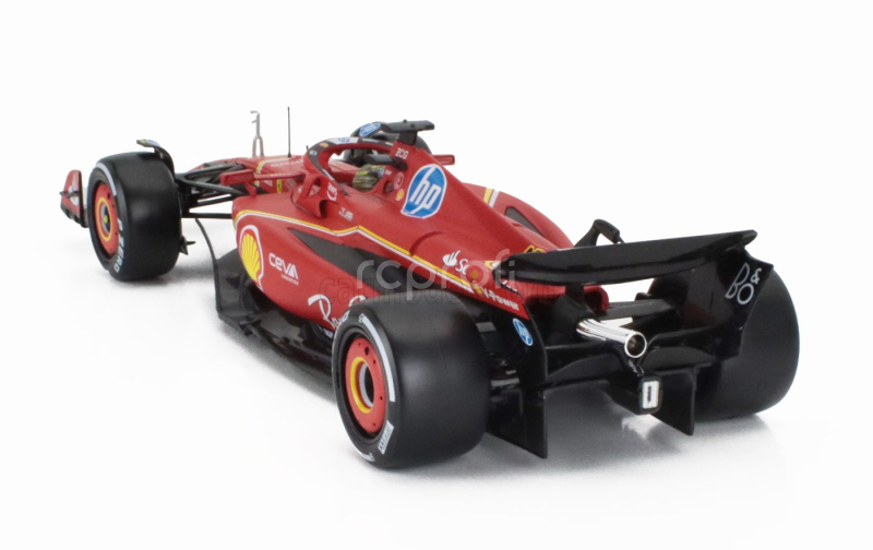 Bburago Ferrari F1  Sf-24 Team Scuderia Ferrari N 16 Winner Italy Monza Gp 2024 Charles Leclerc - Con Vetrina - With Showcase 1:18 Červená Bílá Černá