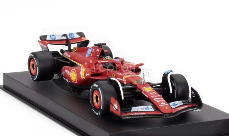 Bburago Ferrari F1  Sf-24 Team Scuderia Ferrari N 16 Winner Italy Monza Gp 2024 Charles Leclerc - With Pilot And Showcase 1:43 Červená Bílá Černá