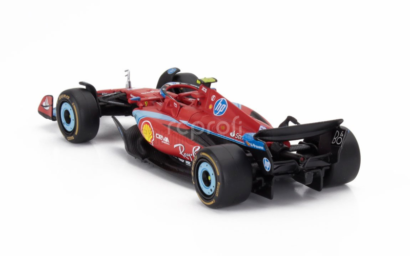 Bburago Ferrari F1  Sf-24 Team Scuderia Ferrari N 55 5th Miami Gp 2024 Carlos Sainz 1:43 Červená Černá Světle Modrá