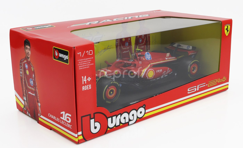 Bburago Ferrari F1  Sf-24 Team Scuderia Ferrari N 55 Season 2024 Carlos Sainz 1:18 Červená Černá