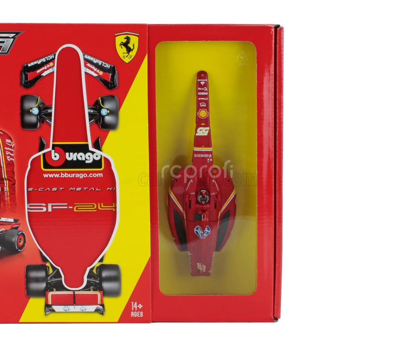 Bburago Ferrari F1  Sf-24 Team Scuderia Ferrari N 55 Season 2024 Carlos Sainz 1:24 Červená Černá