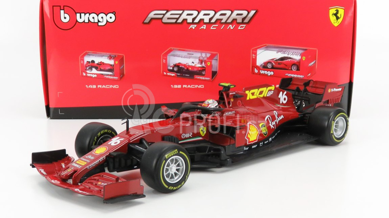 Bburago Ferrari F1  Sf1000 Team Scuderia Ferrari N 16 8th Toscana Gp Mugello 1000th Gp Ferrari F1 2020 C.leclerc 1:18 Mugello Red